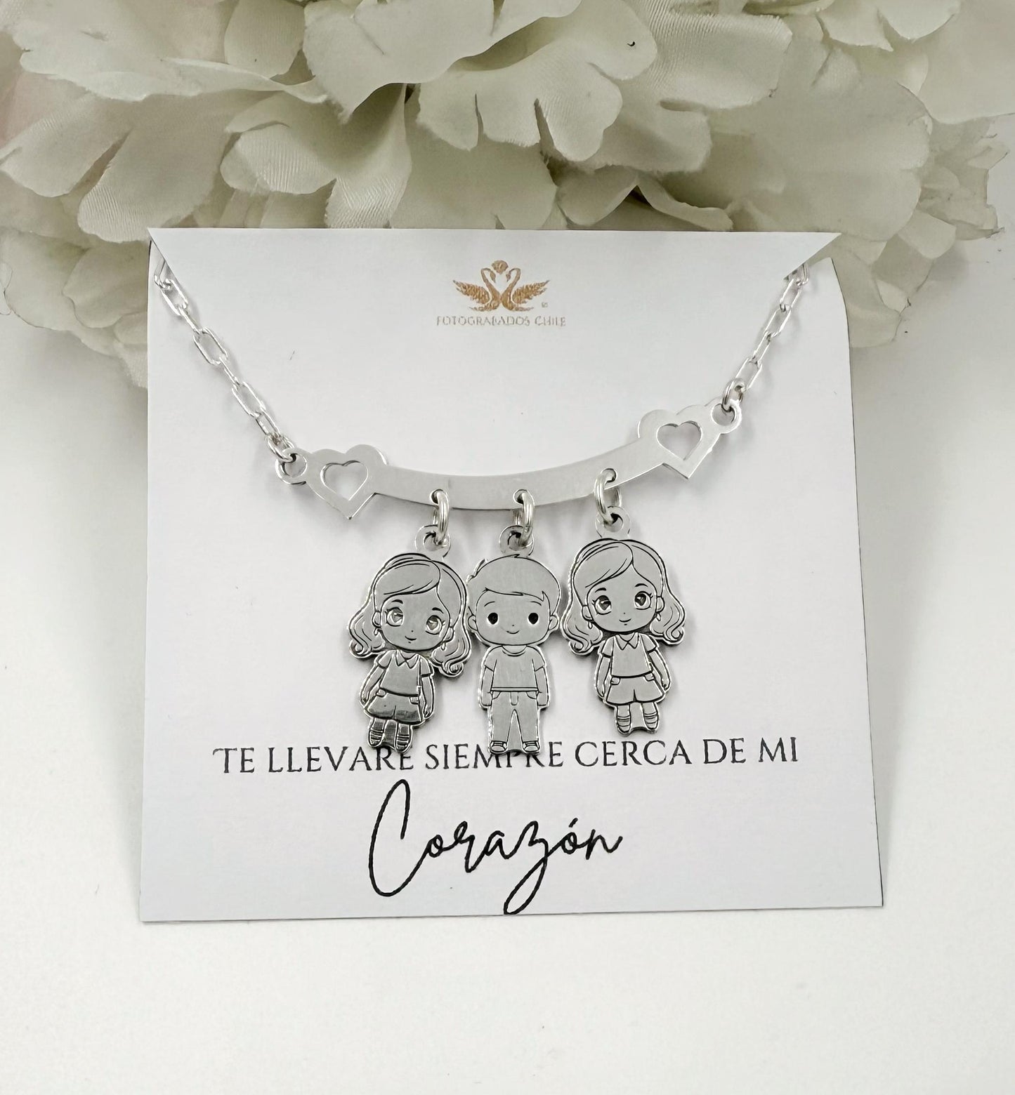 Collar Tiara Triple (3) hijos plata 950