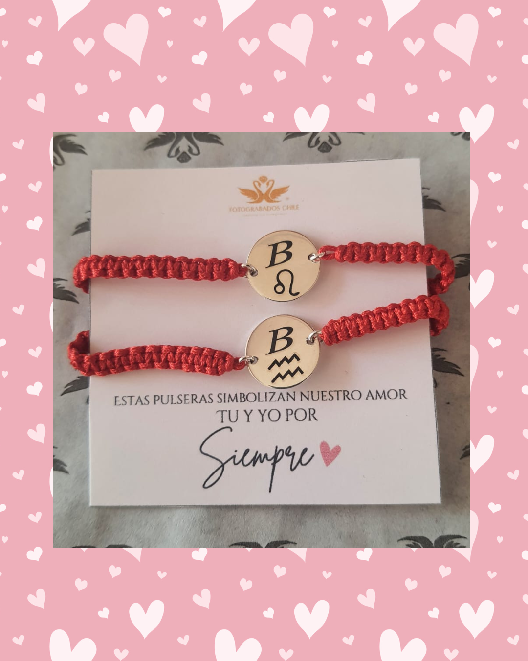 Set pulseras parejas tu y yo plata 950