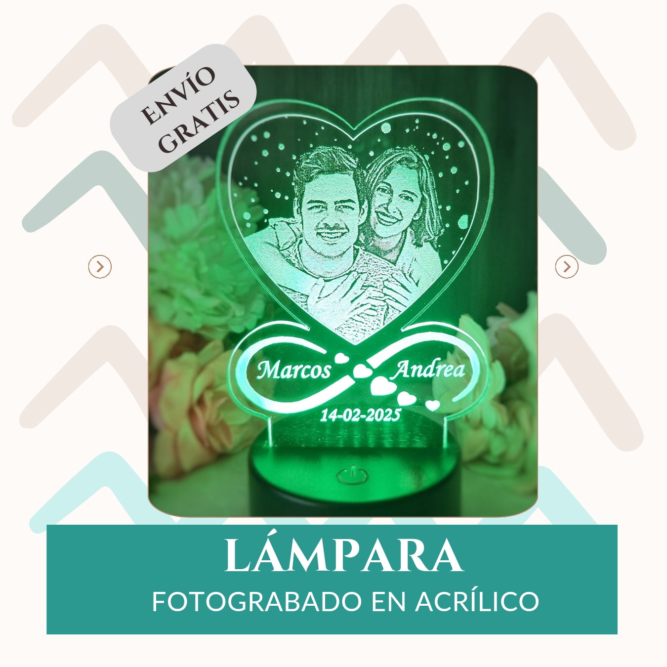 Lámpara LED Florencia Personalizada