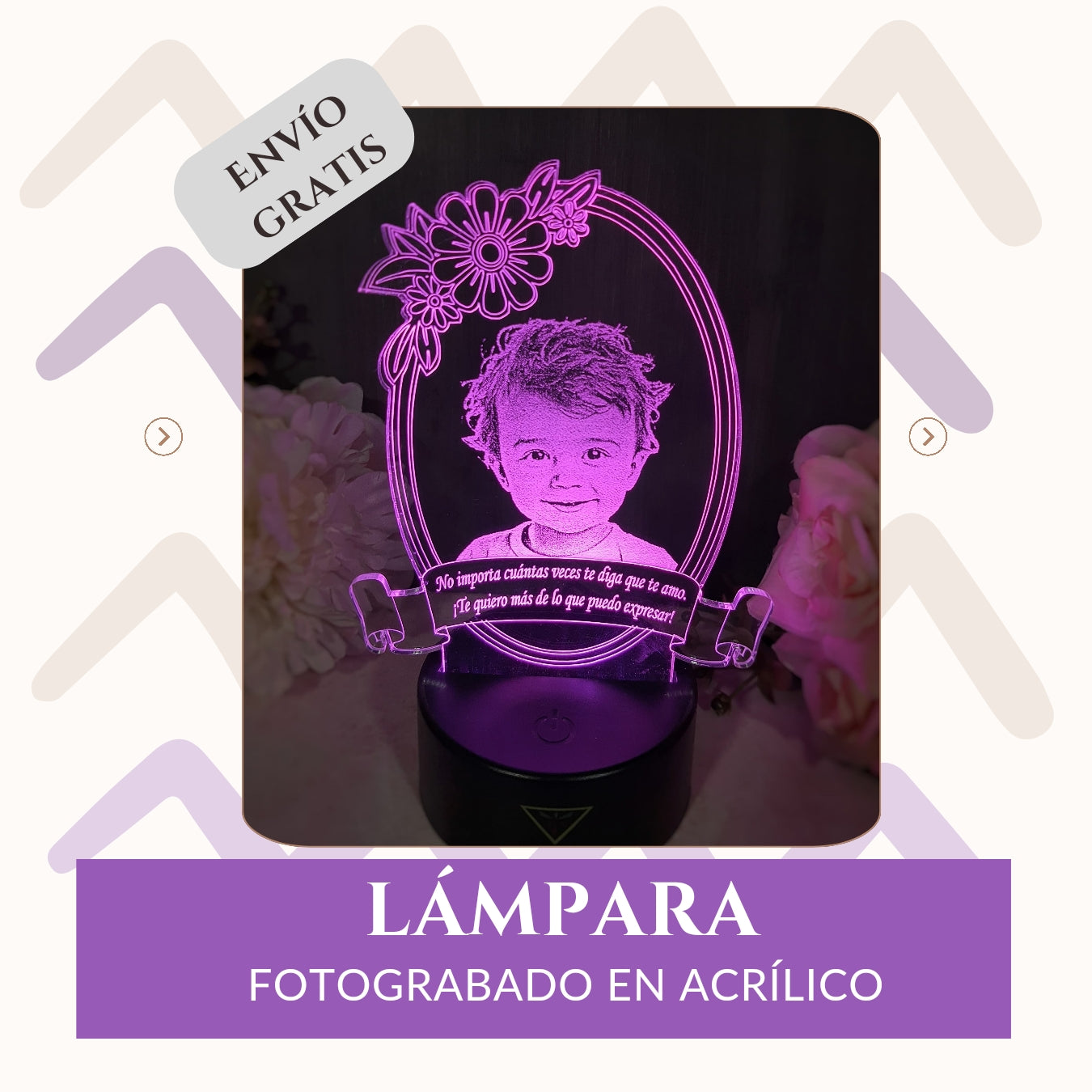 Lámpara led EMILIA personalizada
