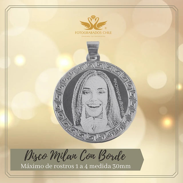 Fotograbado MEDALLÓN MILÁN 1 a 4 rostros