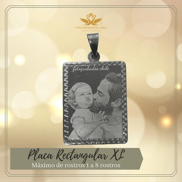 Fotograbado PLACA GRANDE XL PLATA NACIONAL