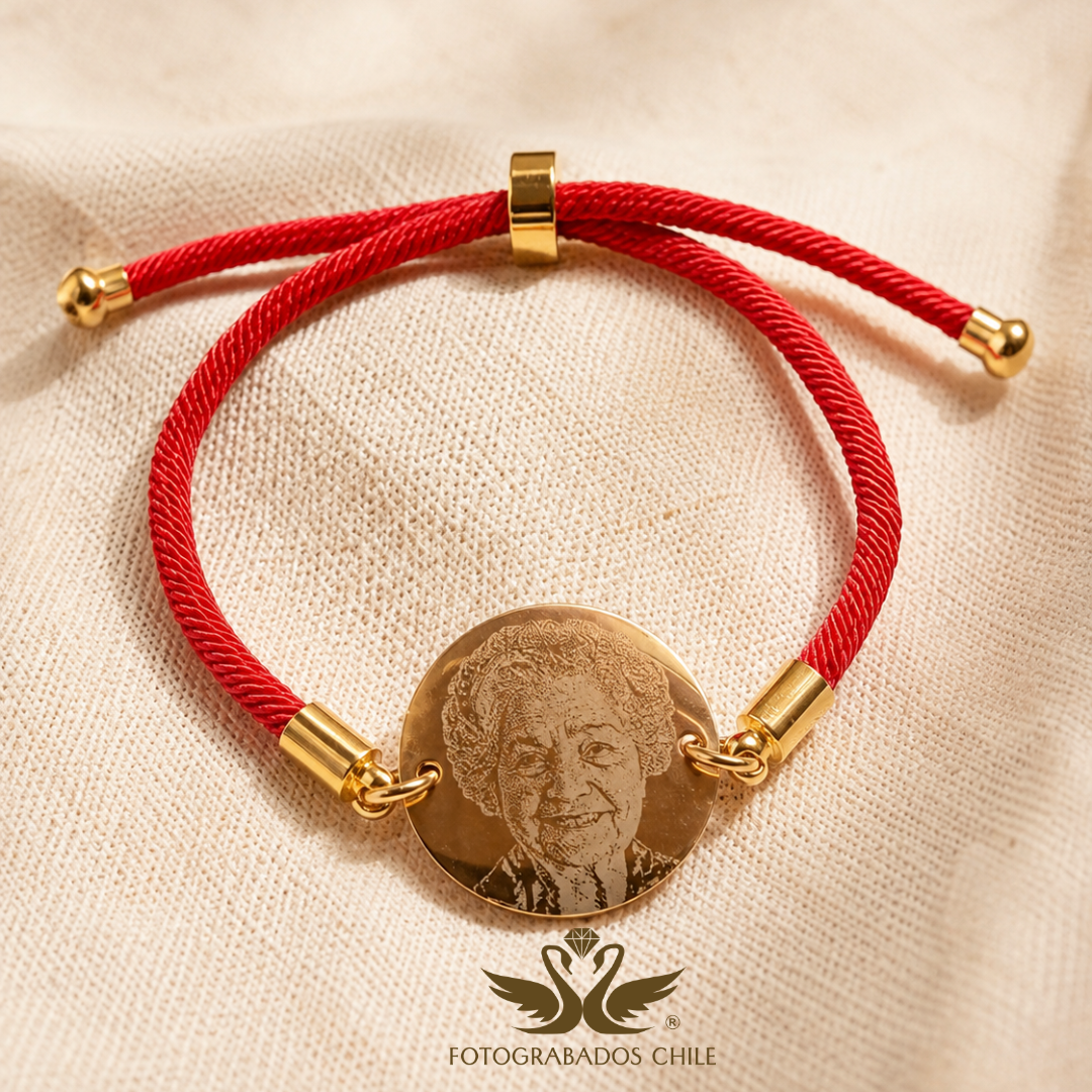 Pulsera fotograbado Capri Acero dorado