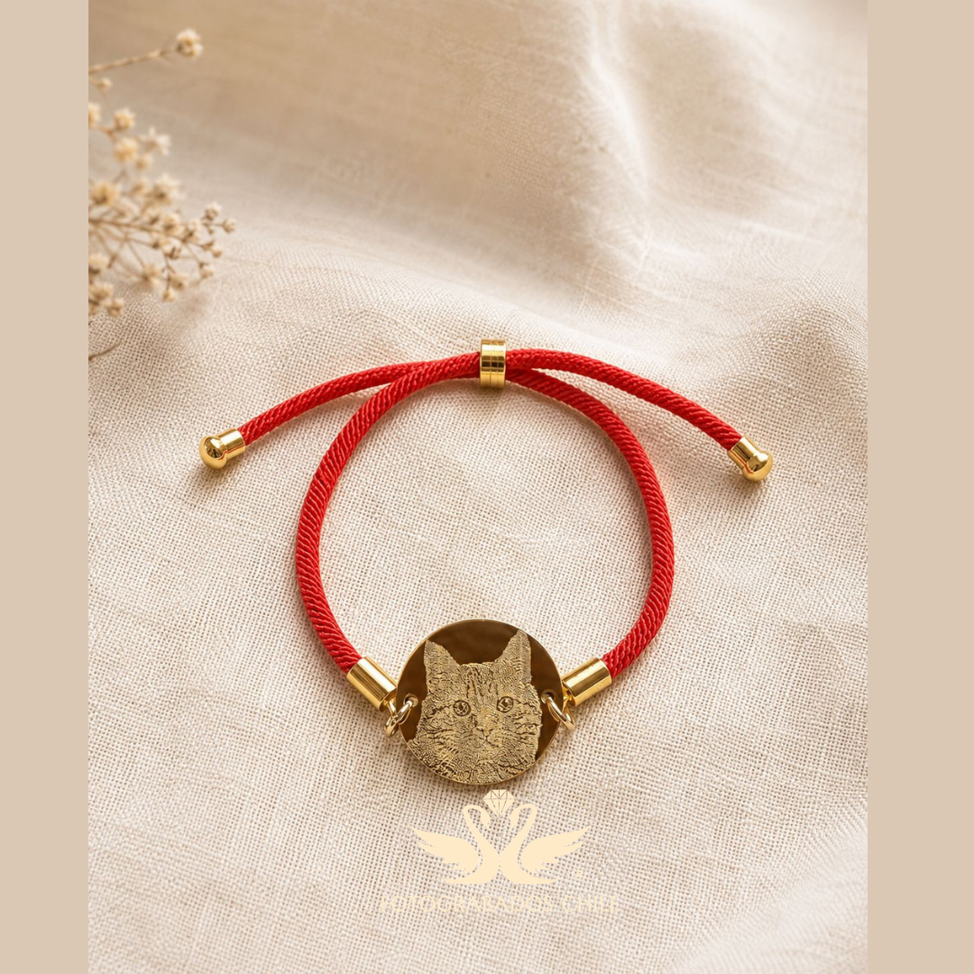 Pulsera fotograbado Capri Acero dorado