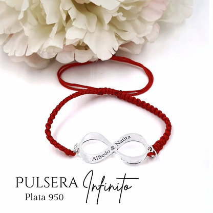 Pulsera protección infinito plata