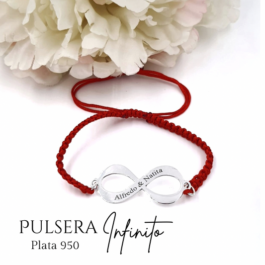 Pulsera protección infinito plata