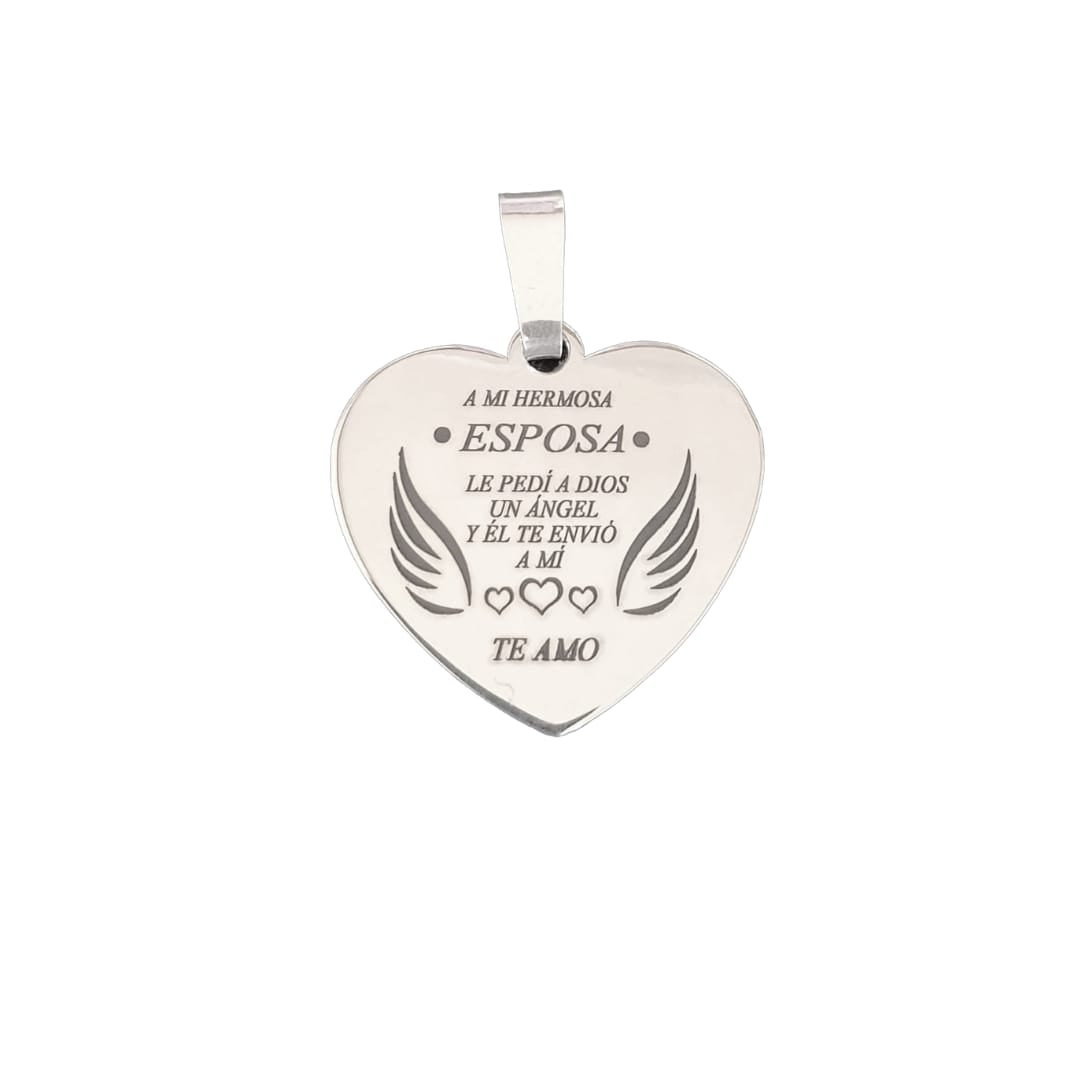 Medalla Grabada "A mi esposa" Plata 950