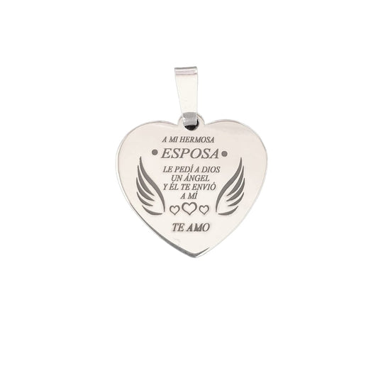 Medalla Grabada "A mi esposa" Plata 950
