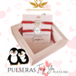 Set pulseras parejas tu y yo plata 950 (Grabado de Iniciales)