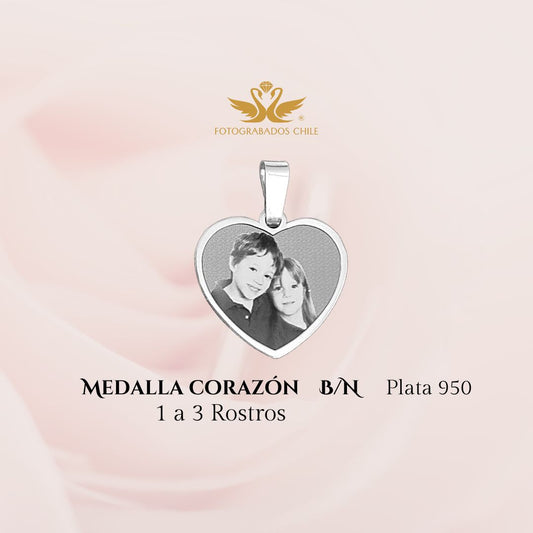 Corazón a B/N 1 A 4 ROSTROS