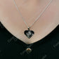 Fotograbado Placa corazón con cadena para mujer 1 a 3 rostros