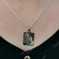 Oferta placa rectangular grande 1 a 6 rostros con cadena para mujer