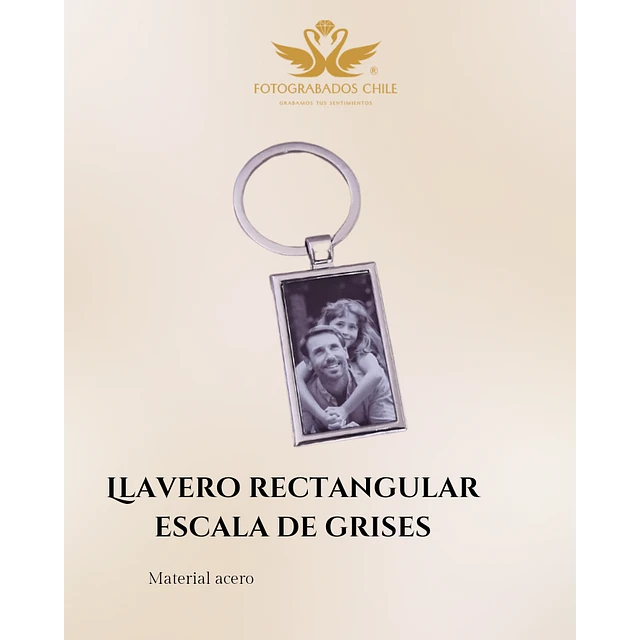 Llavero rectangular color