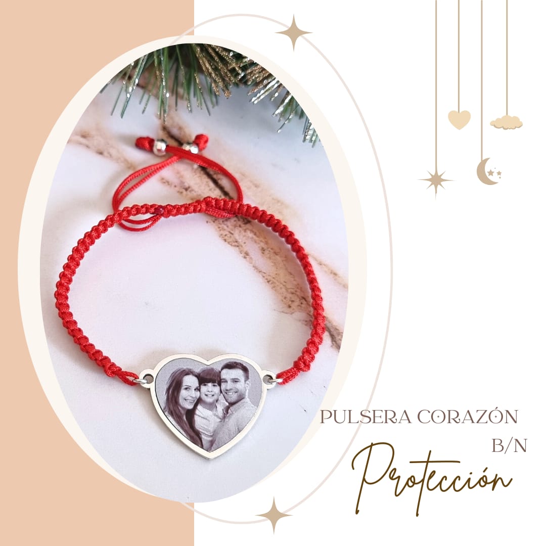 Pulsera Protección Corazón B/N