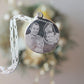 Photoetched large round plate 1 to 6 faces + chain 60cm
