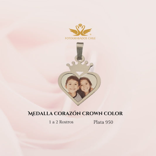 Corazón Crown color 1 a 2 rostros
