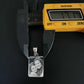 Fotograbado placa mediana rectangular 1 a 3 rostros + cadena 60cm